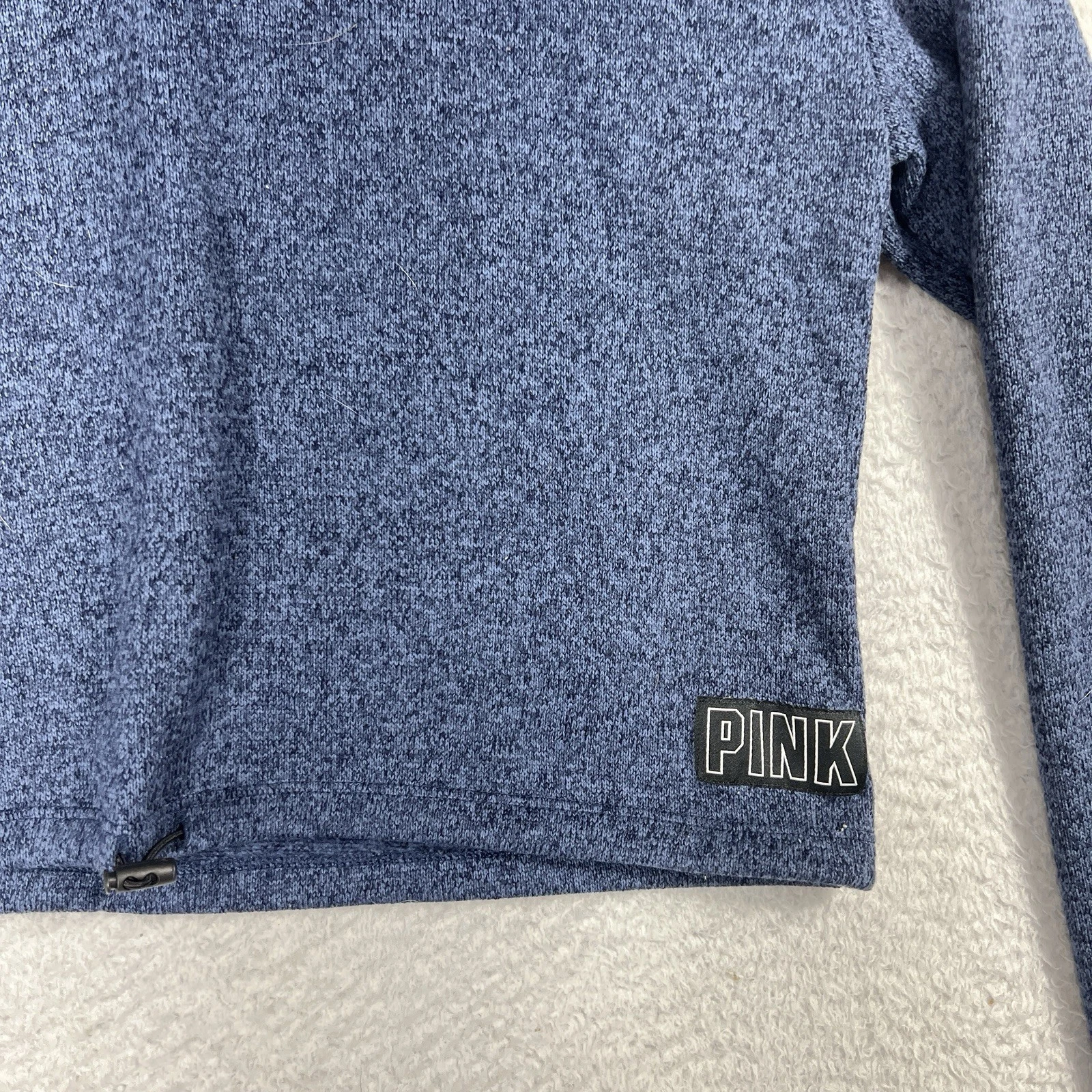 UNDERCOVER Felpa con cappuccio ROSA Victoria's Secret maglia cropped blu taglia media ricamo