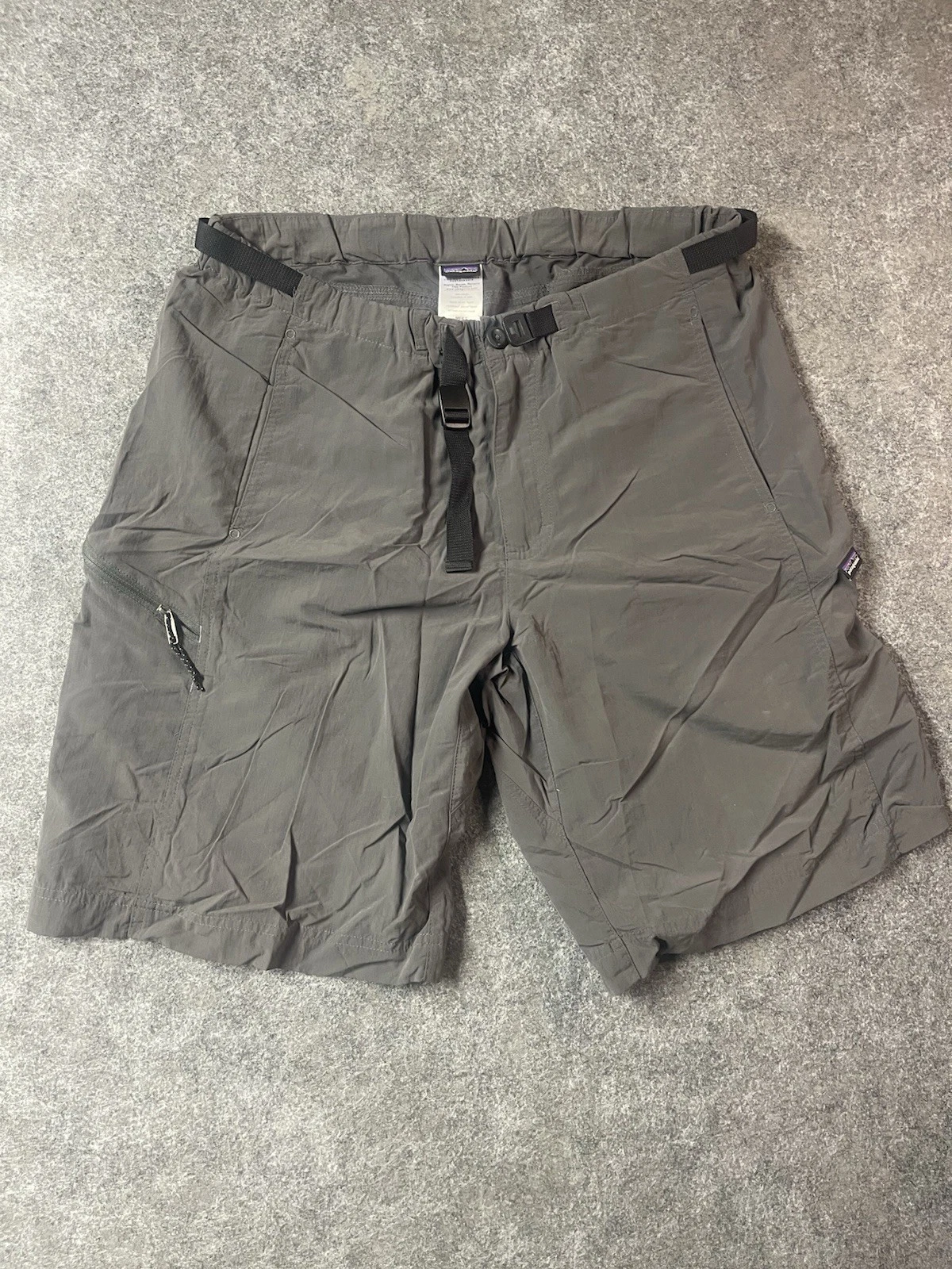 Patagonia Men’s Grey Gi II Belted Shorts sz L Outdoor Hiking Fishing