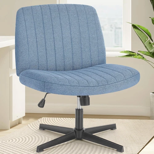 Criss Cross Legged Chairs Armless No Wheels Wide Seat Height Adjustable Swive...