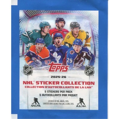 Topps 2025-26 NHL Sticker Collection - Sticker Pack (5 Stickers