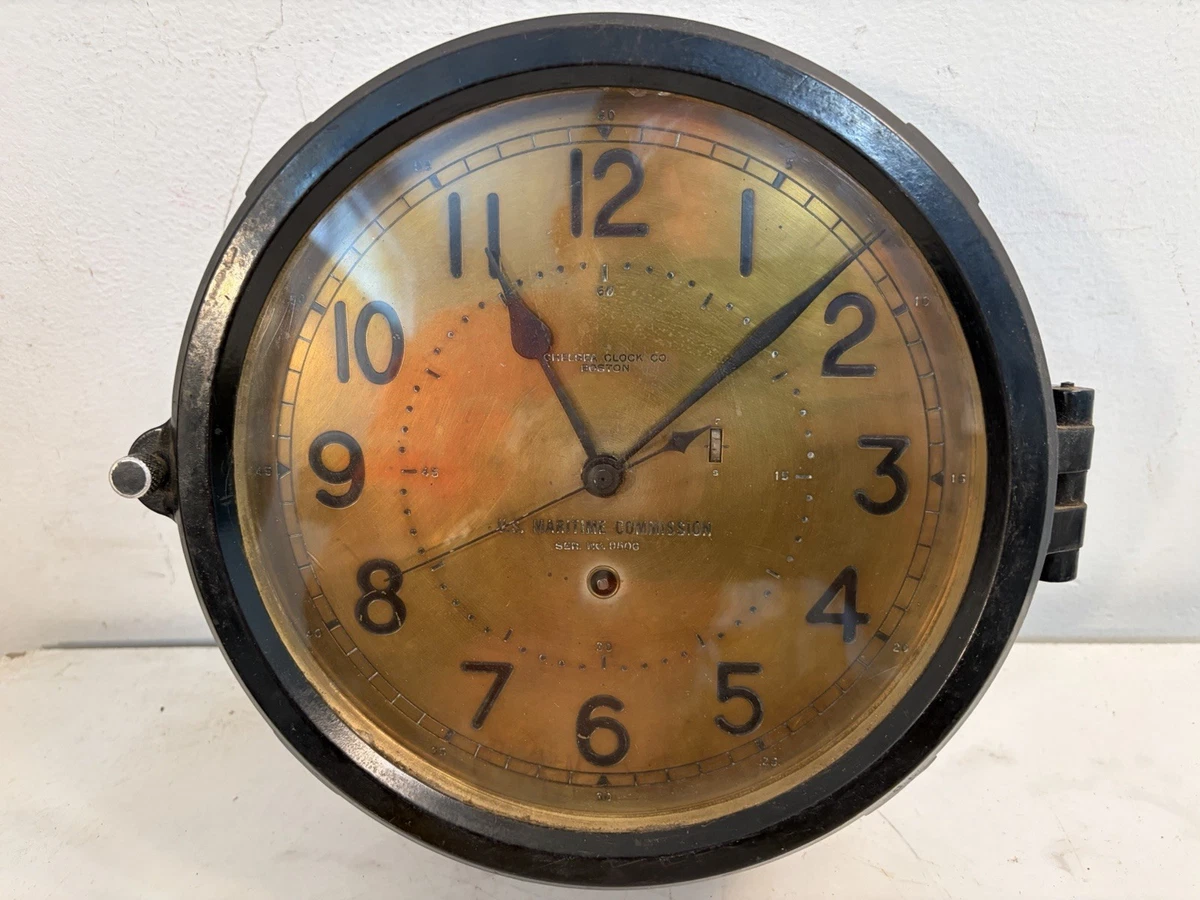 Chelsea Antique Original Ship's Clock Antique Maritime Clocks for