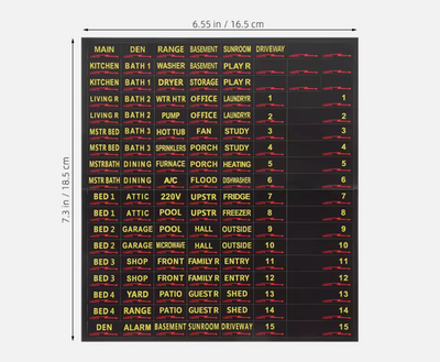 #ad #ad 129 Vinyl Waterproof Electric Fuse Box Stickers Durable Circuit Breaker Labels $3.99