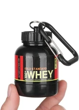 100 ml Mini Portable To-go Protein Powder Container Bottle With Keychain