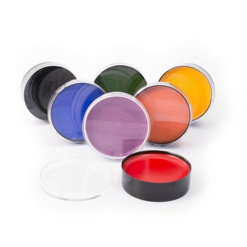 Mehron Color Cups Professional Grease Base Theatrical Makeup .5oz Asso Colors - 第 1/14 張圖片