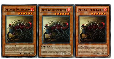 Yugioh- 3X Infernal Incinerator - Common - 1st Edition - EEN-EN012