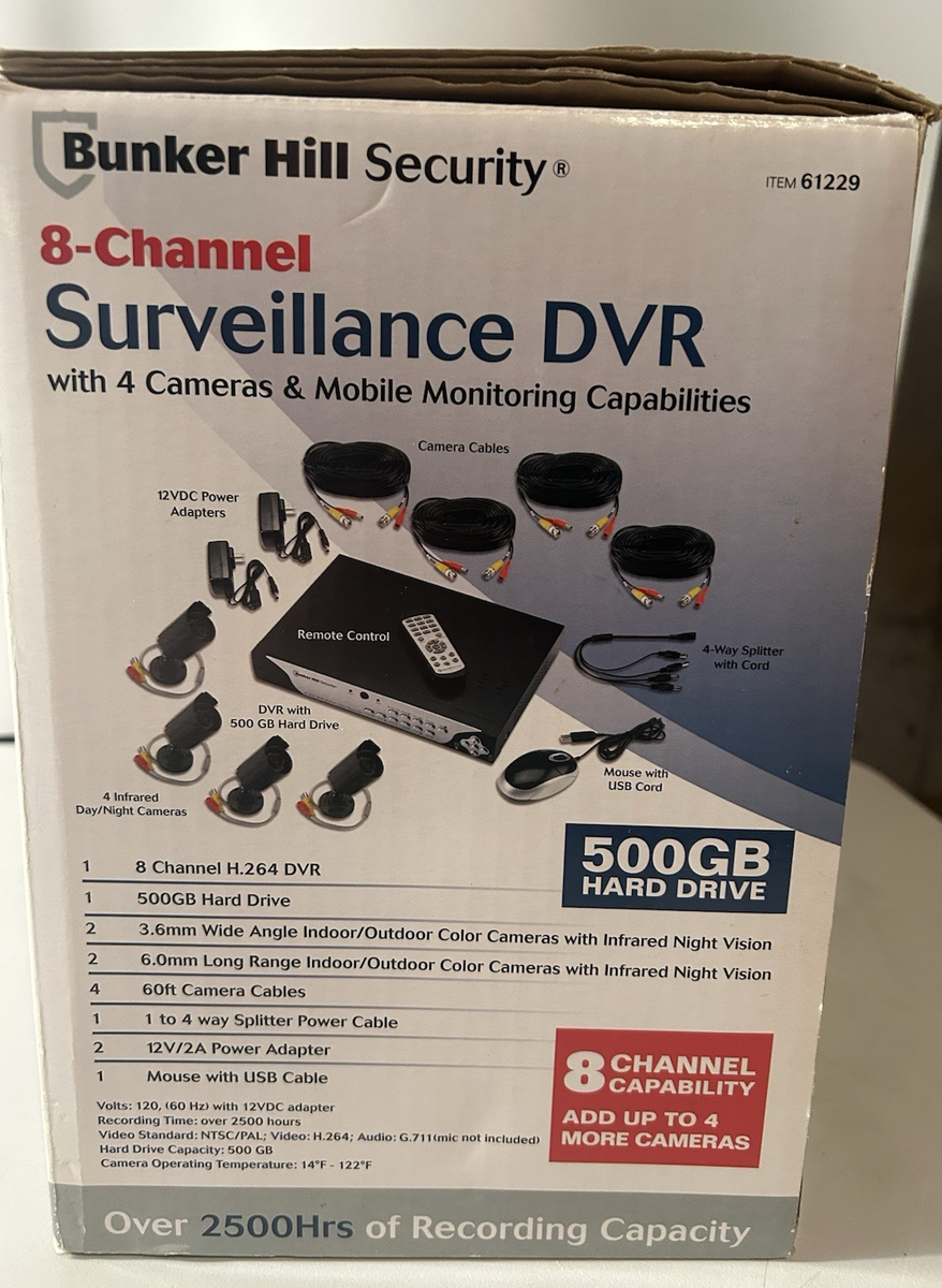 Bunker Hill Security 8 Channel Surveillance Camera - Black Bunker Hill Security 8 Channel Surveillance Camera - Black