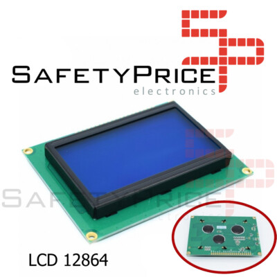 Hailege ST7920 128x64 Écran LCD Bleu Rétroéclairage Parallèle Série 5V - Module 12864