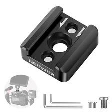 NEEWER Cold Shoe Mount Adapter 2 Packs with 1/4”-20 Thread for Camera Cage Mic