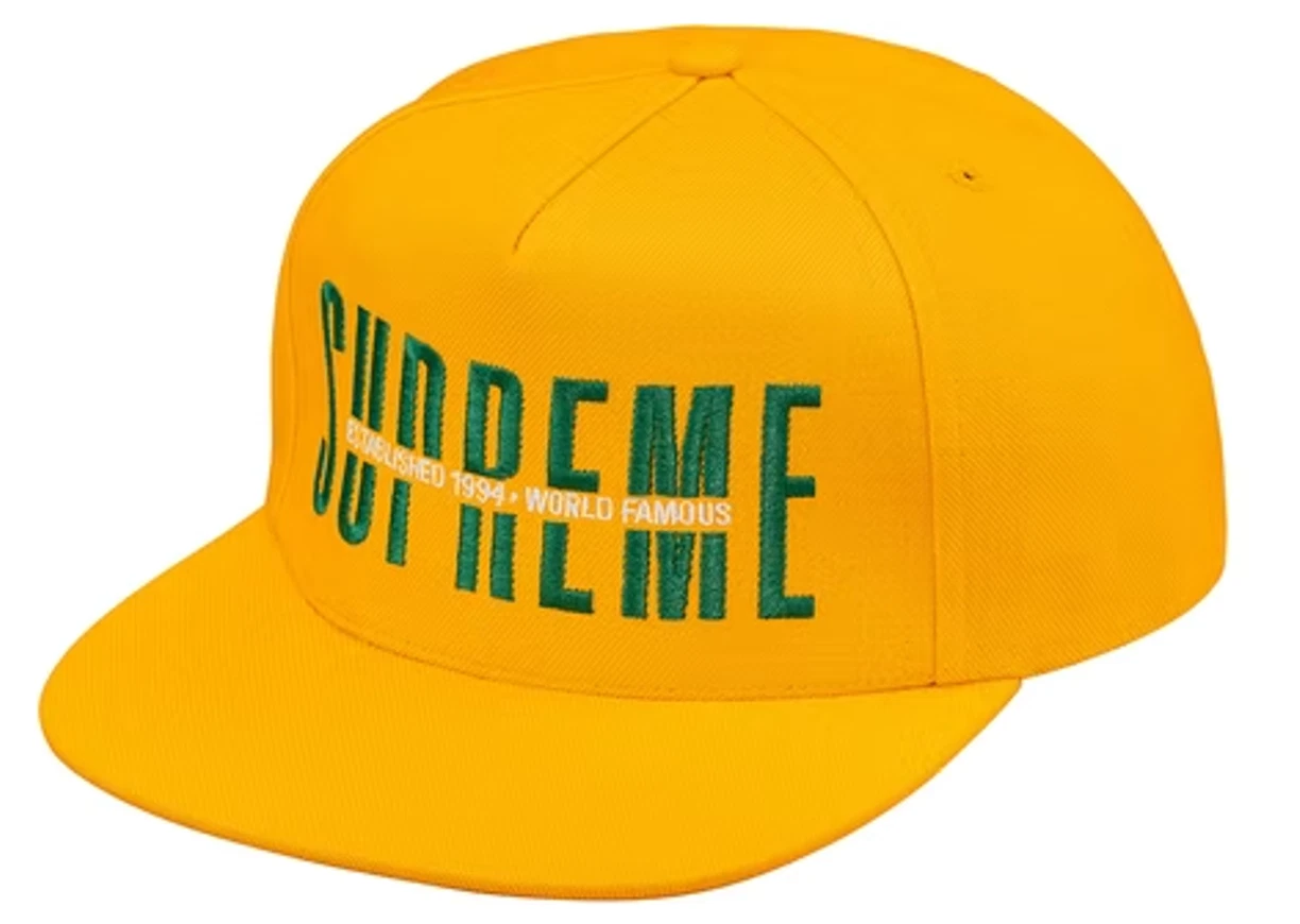 Supreme Global 5 Panel Gold Cap FW18H72 NWT