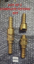 LOT OF 2 COMPLETE SET Bowes 1/2" Brass Twist Quick Connect Fittings