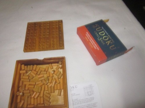 sudoku game in wooden piece and ad cover top see photos - Picture 14 of 14