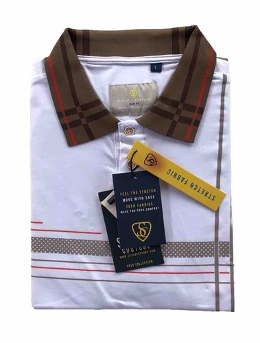 Men's Luxurious Polo Shirt,Italian Style,Stretch M to 4XL.…A10.A