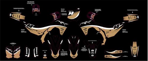 Graphic Kit Vinyl Wrap Decals Sticker motorcross 2024+ Kawasaki KX 450 MX - Picture 1 of 5