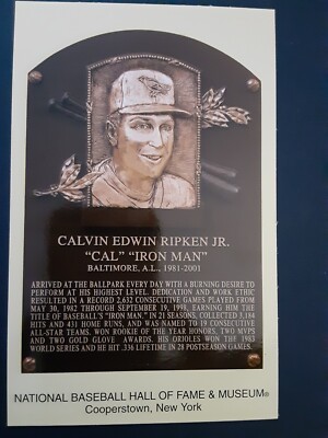 Lot of 3 2007 Cal Ripken Jr HOF Postcard w/all 3 Postmarks Induction Day 7/29/07