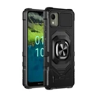 For Nokia C110 Case Shockproof Ring Kickstand Phone Cover with Tempered Glass