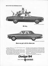1964 Dodge Polara Dart 2-Door Hardtop  Family Vacation Photo VINTAGE PRINT AD
