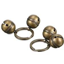 Pet Collar Bell Accessories For Dog Cat Brass Loud Bells 2 Strings in 4 Pieces