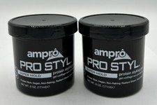Lot Of 2 Ampro PRO STYL Super Hold Protein Styling Gel 6 Oz Vegan, Sheen, Hold