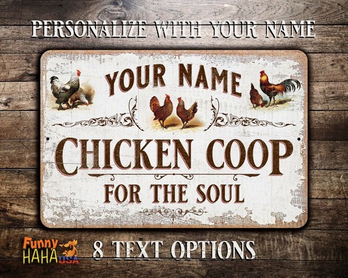 Chicken Coop Personalized Vintage Theme Metal Sign - Picture 5 of 16