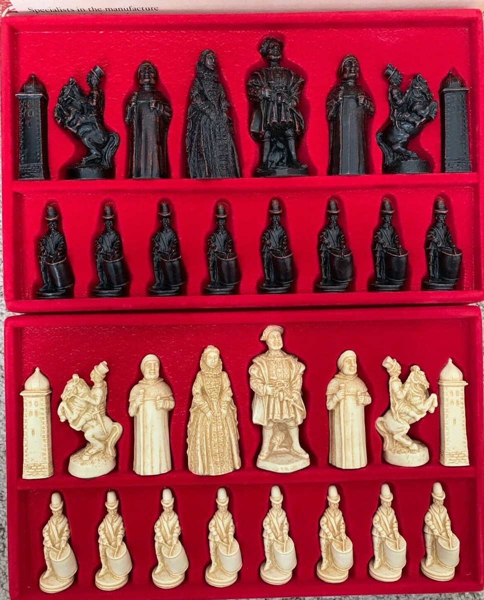 Studio Anne Carlton Tudor Kings and Queens Handmade Chess Set | eBay