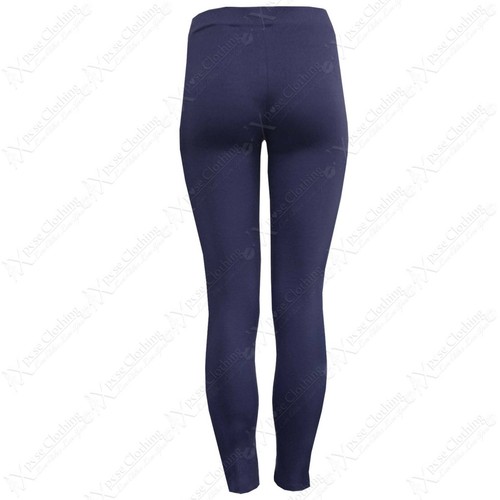 NEW LADIES SILVER GLITTER SIDE STRIPE BLACK LEGGINGS WOMENS STRETCH FIT PANTS - Picture 19 of 19