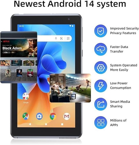 Android 7-inch Quad Core Tablet - 4GB RAM/ 32GB (Black) 1TB Expandable Memory - Picture 9 of 9
