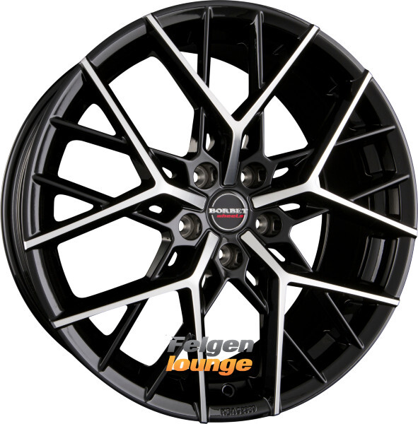 4x BORBET BY Black Polished Glossy 8x18 ET45 5x108 4051665058673 
