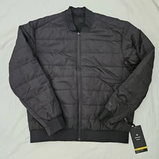 Lululemon Switch Over Bomber Jacket BLK Black Reversible Men's Size Medium