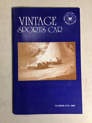 VINTAGE SPORTS CAR CLUB OF AMERICA BOOK #1 2008 in Very Good Condition