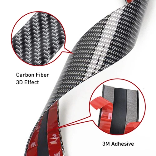 Auto Aufkleber Carbon Faser Gummi Türen Schweller Schutz Ecke Streifen Anti-Krat - Bild 6 von 12