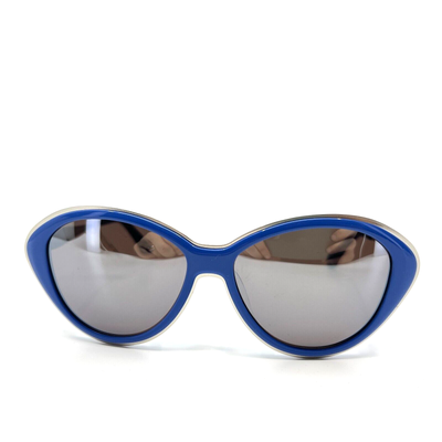 Morgenthal Frederics Sunglasses 259 HEIDI Blue Silver Round 