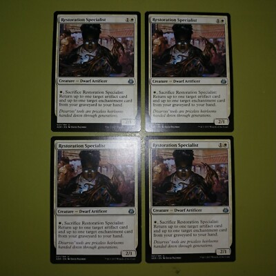 Restoration Specialist x4 Aether Revolt 4x Playset Magic the Gathering MTG 