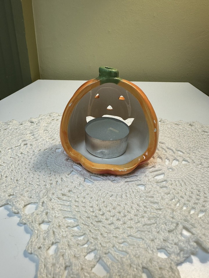 Halloween JackO’Lantern Tea light Candle Holder eBay