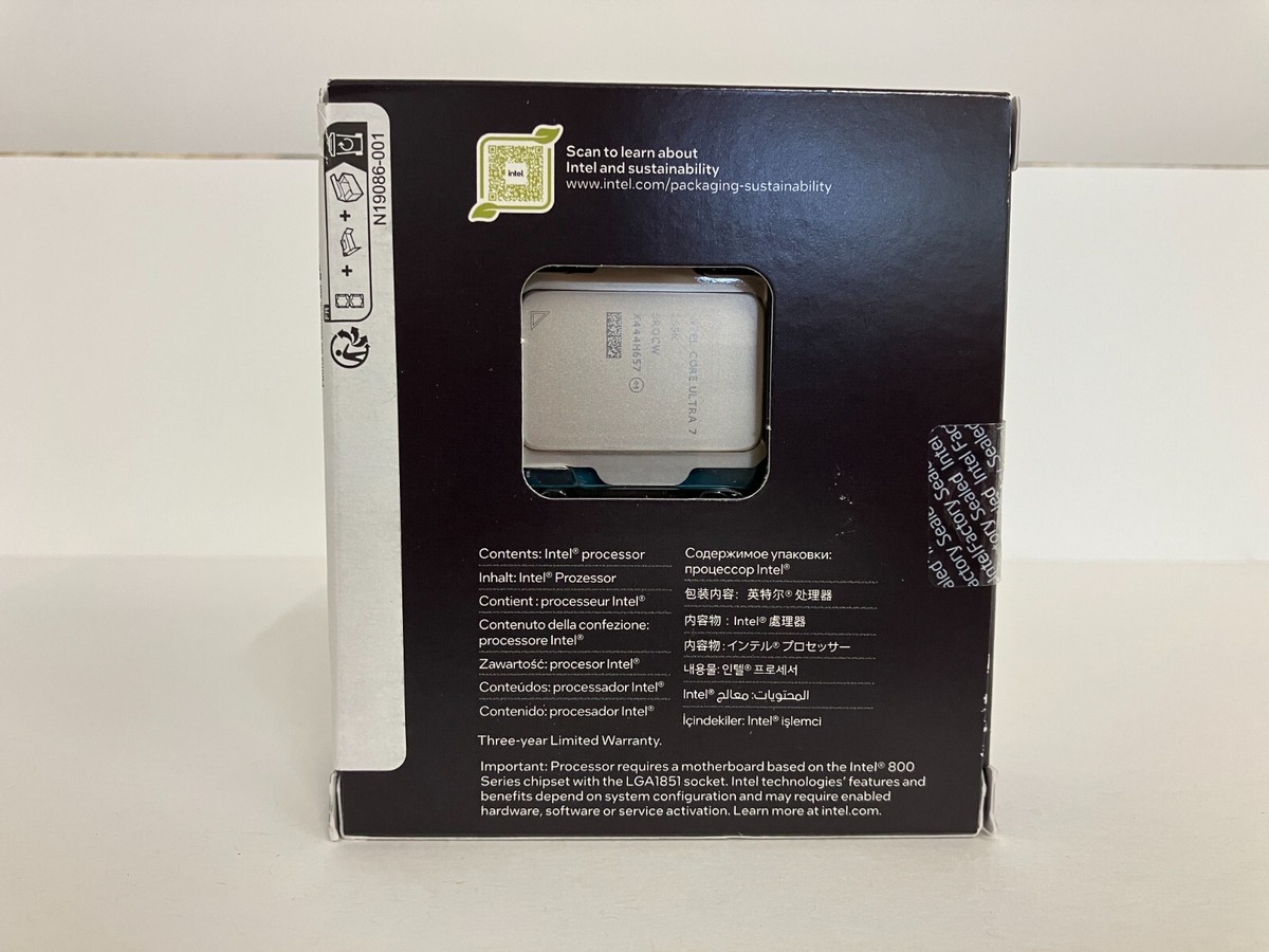 Intel BX80768265K Core Ultra 7 CPU Processor 265K 20 Cores