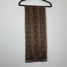 Multicolored Rectangle Scarf Floral Mandala Fall Colors Rectangle 11.5” X 58”