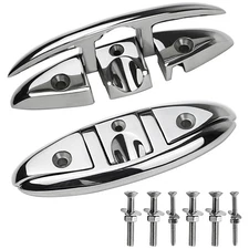 Folding Boat Cleats 5 inch 6 inch 316 Stainless Steel Flip up Dock Cleats Mar...