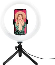 Juice Social 10" Desktop LED Selfie Ring Light z uchwytem na telefon i wysuwanym