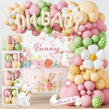 Some Bunny Is on the Way Baby Shower Decorations for Girls, Spring Easter Bun...