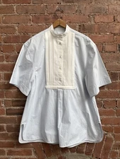 JW Anderson Women’s Blouse, Sz XL, Blue Cotton Minor Stains