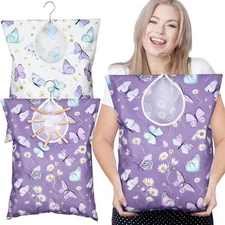 2 Pcs Extra large 20 x 16 Inch Clothespin Bag with Hanging Hook Clothes Pin H...