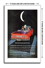 1963 Mercury Comet Now Comet Gives You The Moon - 11x17 Poster 1963 Mercury Comet Now Comet Gives You The Moon - 11x17 Poster