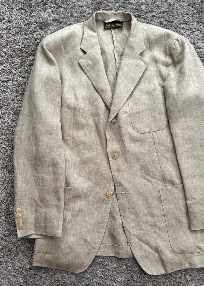 Loro Piana Travelers Linen/Flax Sport Coat Jacket 40R Three-Button Unstructured - Image 2 of 4