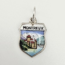 Vintage 800 Silver Montreux Travel Charm Pendant