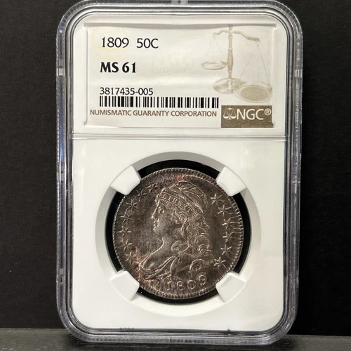 1809 Capped Bust Half Dollar NGC MS61