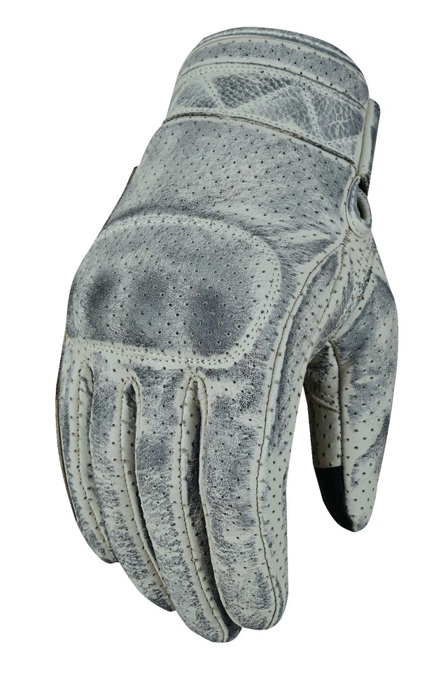Guantes De Cuero Para Moto Guantes Blanco Guantes Con Protection Guantes De Moto - Imagen 4 de 4