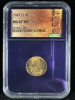 1947-D Lincoln Wheat Cent NGC MS67 RD BERT Label Registry  — photo 1