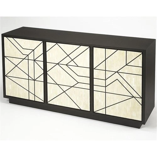 Butler Specialty Sideboard In Black And Cream Bone Inlay - Picture 1 of 4