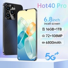NEW Hot 40 Pro Smartphone 5G 6.8" HD 16GB 1TB