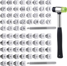 Leather Stamping Tools Set, 75 Pcs Leather Carving Tools, Letters Numbers