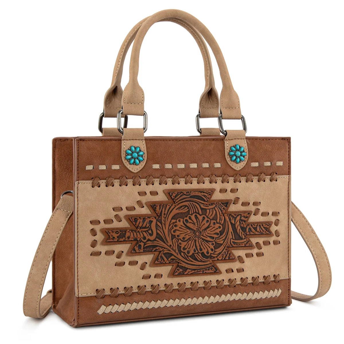 Montana West Borsa Tote Donna In Pelle Vegana, Media, Con Manici Superiori E Tracolla, Zip, Tasche Interne, Per Ufficio E Tempo Libero